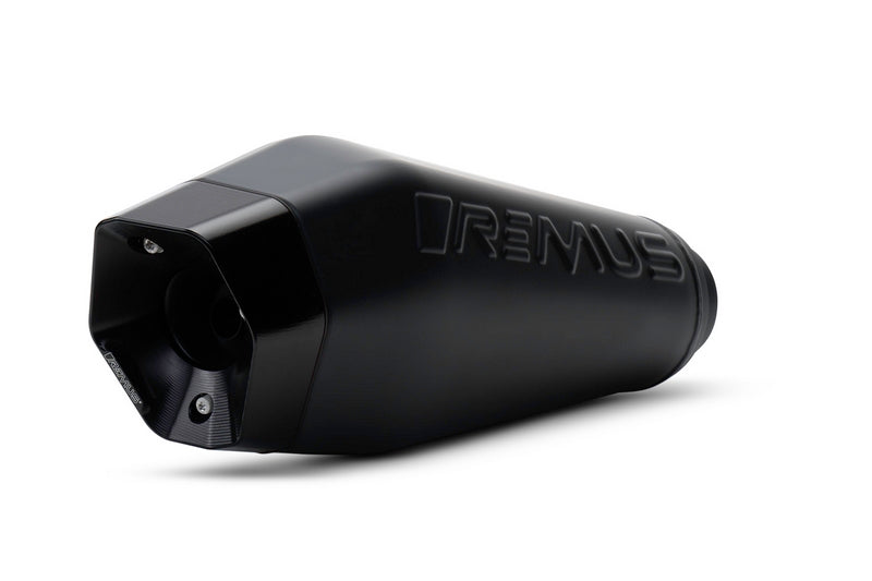 Sport Exhaust, Stainless Black, Machined Aluminium Endcap, Silver Coated, Connecting Tube Incl. Euro 4 Catalytic Converter, Black Coated, Incl. EC Type Approval, Powerring Black