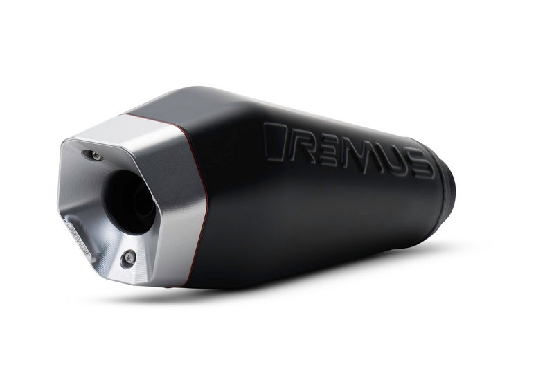Sport Exhaust, Stainless Black, Machined Aluminium Endcap, Silver Coated, Connecting Tube Incl. Euro 4 Catalytic Converter, Black Coated, Incl. EC Type Approval, Powerring Black