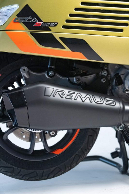 Sport Exhaust, Stainless Black, Racing, Machined Aluminium Endcap, Silver Coated, Header Incl. Euro 5+ Catalytic Converter, Black Coated, Incl. EC Type Approval, Powerring Black