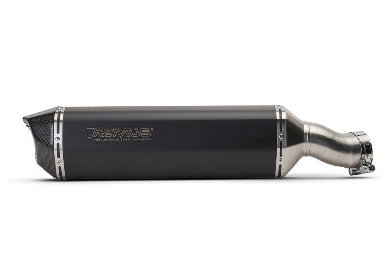 Black Hawk Slip On Incl. Carbon Heat Protecting Shield, Stainless Black, Stainless Header 2-1 No Cat. Instead Of Original Header, No EC- Approval