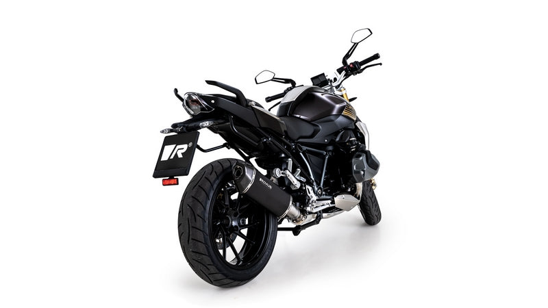 Black Hawk Slip On Sport Exhaust With Connection Tube, Stainless Black, Stainless Connection Tube, Incl. Ece Type Approval