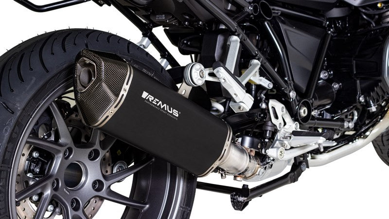Black Hawk Racing Slip On With Connection Tube, Stainless Black, Connection Tube, Incl. Ece Type Approval