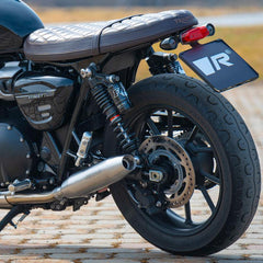 Slip On Tapered Muffler Sport Exhaust, Left/Right, With Catalytic Converter, Stainless Matt, Incl. EC-Approval
