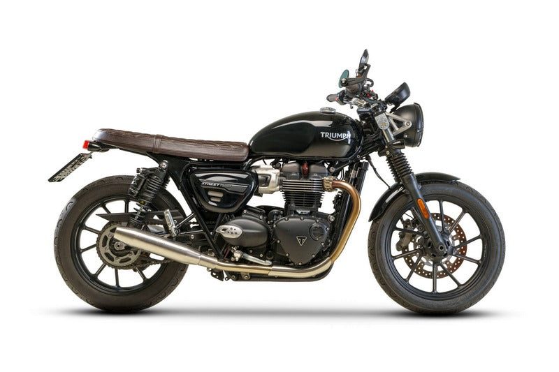Slip On Tapered Muffler Sport Exhaust, Left/Right, With Catalytic Converter, Stainless Matt, Incl. EC-Approval