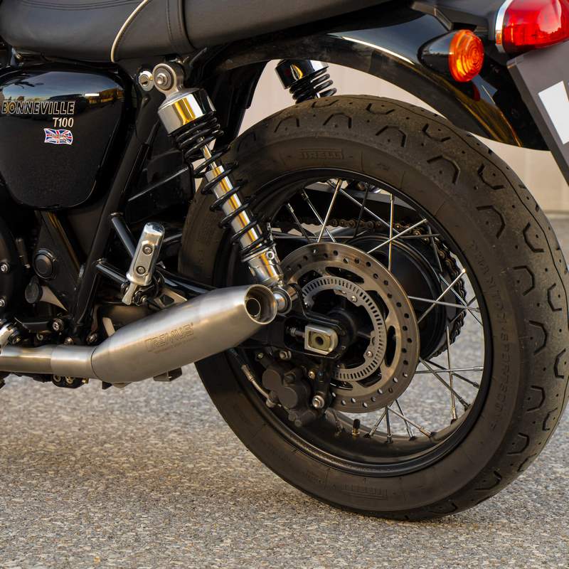 Slip On Tapered Muffler Sport Exhaust, Left/Right Ø 84 mm, With Catalytic Converter, Stainless Matt, Incl. EC-Approval