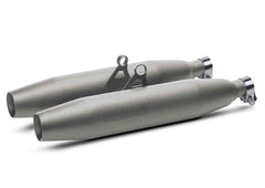 Racing Slip On Tapered Muffler Sport Exhaust, Left/Right Ø 84 mm, No Catalytic Converter, Stainless Matt, No EC- Approval