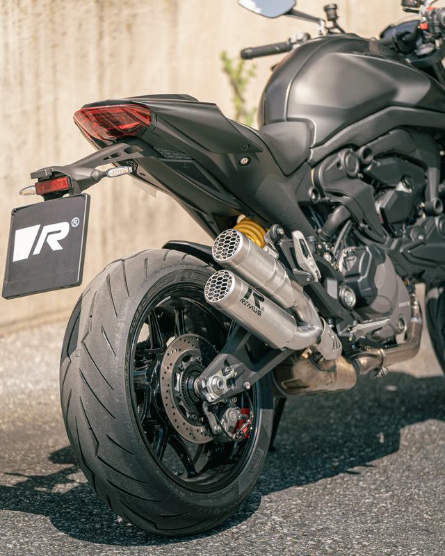 Double Mesh Exhaust, Stainless Brushed, Connection Tube, Incl. Ece Type Approval
