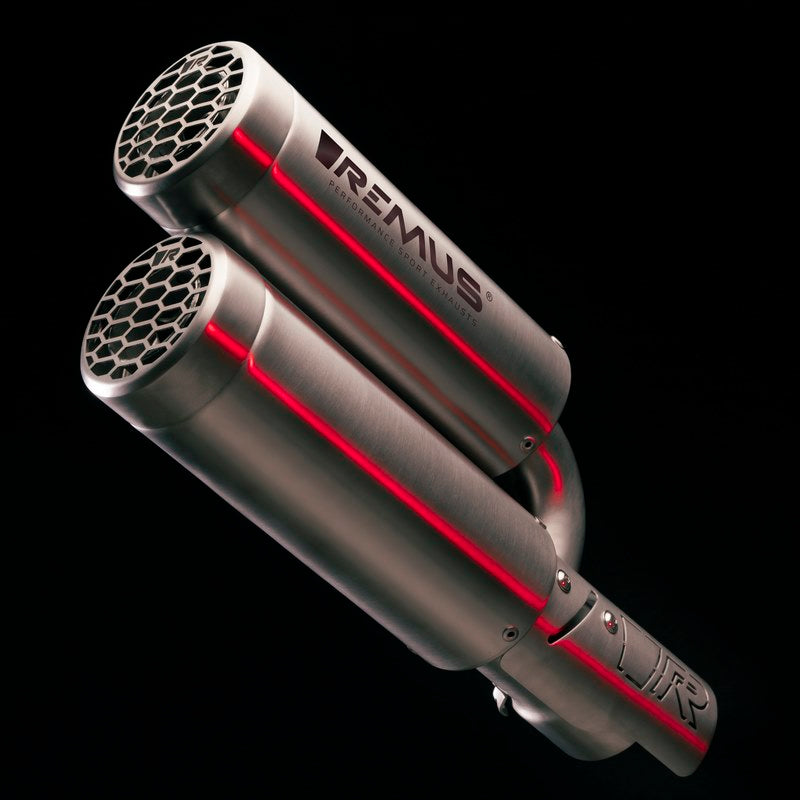 Slip-On Double Mesh Stainless Brushed, Header Without Catalytic Converter, No Ece Type Approval