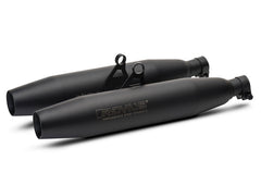 Racing Slip On Tapered Muffler Sport Exhaust, Left/Right Ø 84 mm, No Catalytic Converter, Stainless Black, No EC- Approval