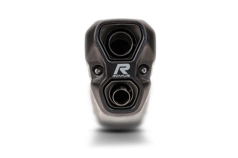 8 2.0 Racing Slip On Sport Exhaust Incl. Carbon Heat Protecting Shield, Stainless Matt, 8.2 Connecting Tube Incl. Carbon Heat Shield, Stainless Black
