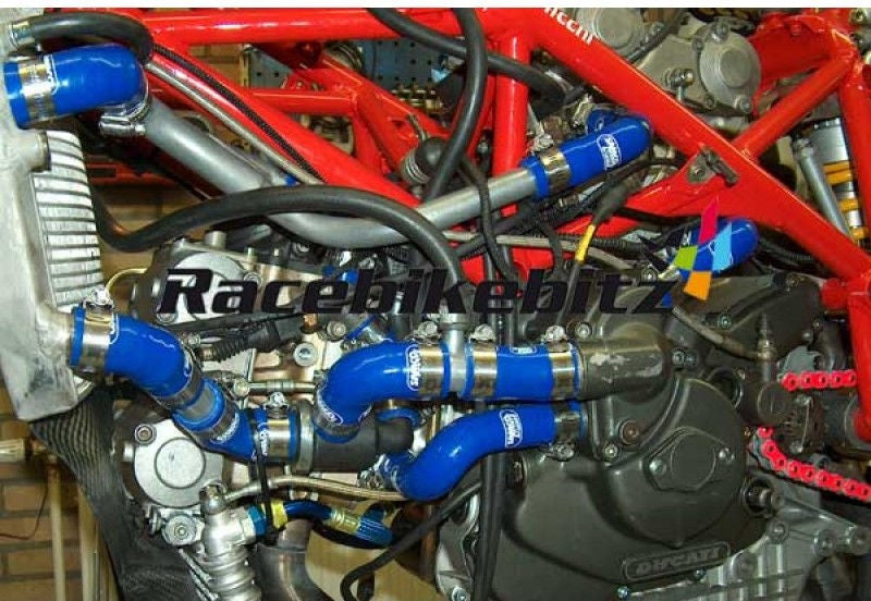 Samco Sport Ducati 748 RS (All Years) 10 Piece Samco Sport Silicone Radiator Coolant Hose Kit | DUC-9-BU