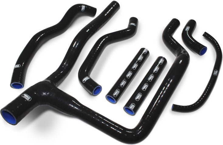 Samco Sport Honda Africa Twin XRV750 1993 - 2000 7 Piece Samco Sport Silicone Radiator Coolant Hose Kit | HON-99-BK