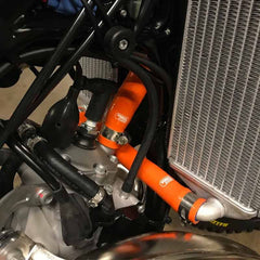 Samco Sport KTM 150 EXC TPI 2020 - 2021 3 Piece Thermostat Bypass Samco Sport Silicone Radiator Coolant Hose Kit | KTM-121-OR