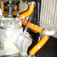 Samco Sport KTM 250 EXC 2008 - 2011 3 Piece Thermostat Bypass Samco Sport Silicone Radiator Coolant Hose Kit | KTM-44-OR