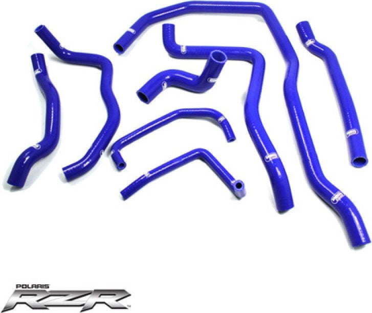 Samco Sport Polaris RZR 1000 2014 - 2017 8 Piece Samco Sport Silicone Radiator Coolant Hose Kit | POL-3-BU