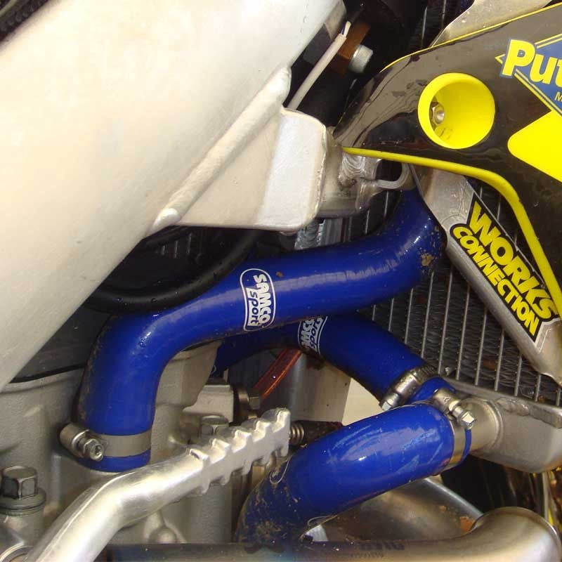 Samco Sport Suzuki RMZ 250 4 Stroke 2007-2009 3 Piece Samco Sport Silicone Radiator Coolant Hose Kit | SUZ-21-BU