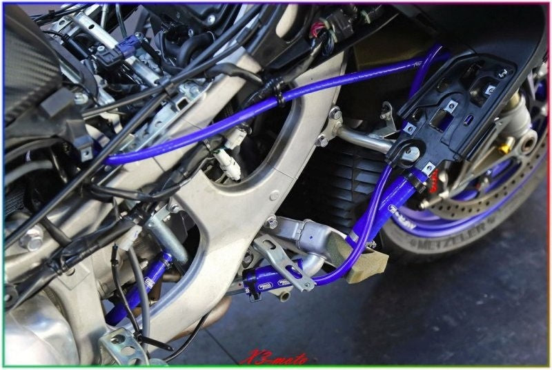 Samco Sport Yamaha TMax 530 10 Piece 2012 - 2014 Samco Sport Silicone Radiator Coolant Hose Kit | YAM-68-BU