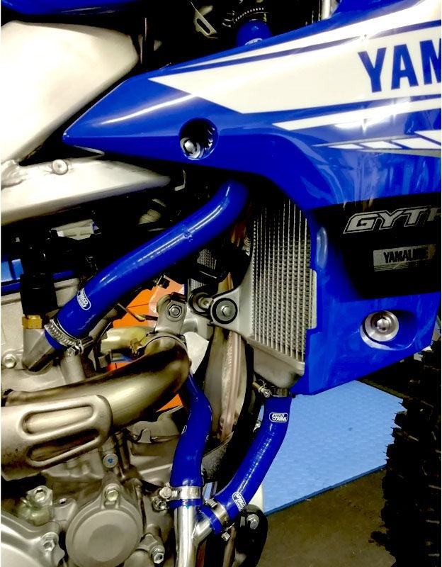 Samco Sport Yamaha WR 250 F 2020 - 2021 4 Piece OEM Replacement Samco Sport Silicone Radiator Coolant Hose Kit | YAM-91-BU
