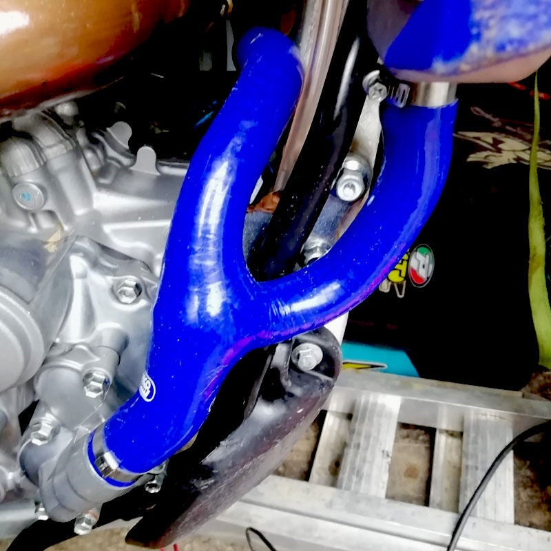 Samco Sport Yamaha WR 250 F 2020 - 2021 3 Piece Samco Sport Y-Piece Race Design Silicone Radiator Coolant Hose Kit | YAM-92-BU