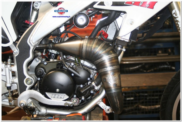 Scalvini Exhaust system for Honda HM 50 two strokes, completely handmade in steel | 001.081320