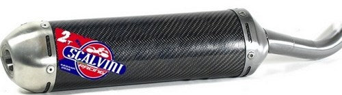 Scalvini Silencer for two stroke engine with carbon body and Inox end cap. | 002.016113