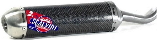 Scalvini Silencer for two stroke engine with carbon body and Inox end cap. | 002.016123