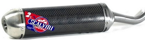 Scalvini Silencer for two stroke engine with carbon body and Inox end cap. | 002.016223