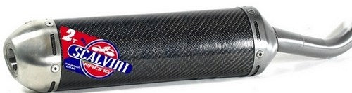 Scalvini Silencer for two stroke engine with carbon body and Inox end cap. | 002.114123