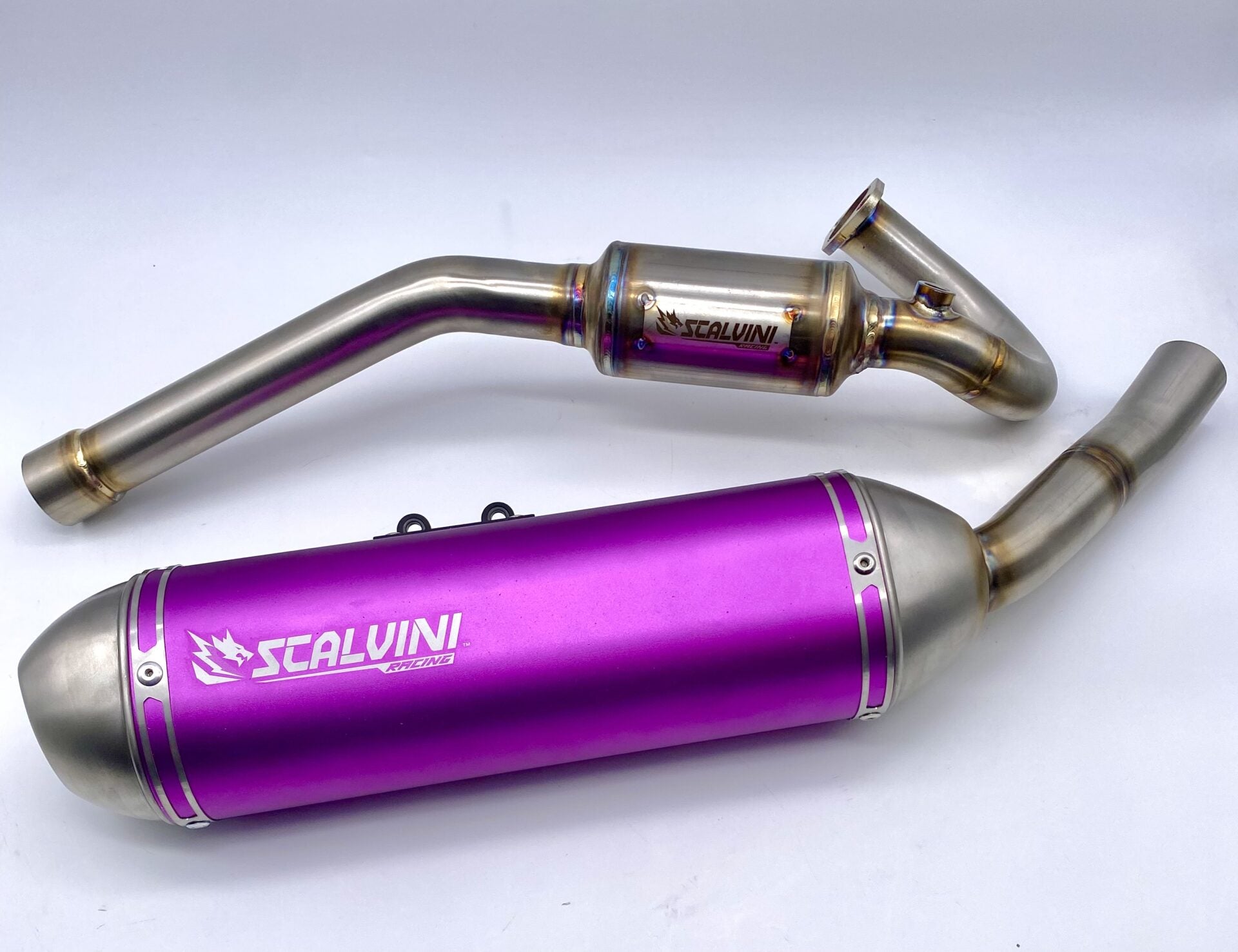 Complete Exhaust Alu purple/INOX