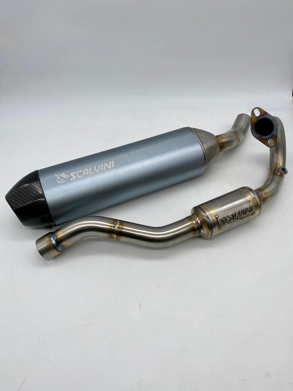 Complete Exhaust Alu Red/Inox