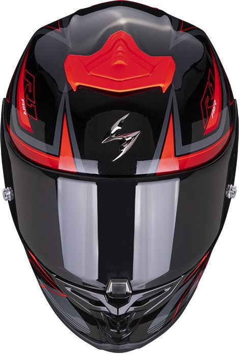 Scorpion Exo Full Face Helmet R1 Gaz Black Red | 10-373-238