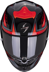 Scorpion Exo Full Face Helmet R1 Gaz Black Red | 10-373-238