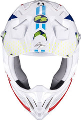 Scorpion Exo Offroad Helmet Vx-22 Air Ares White Blue Red | 32-379-236