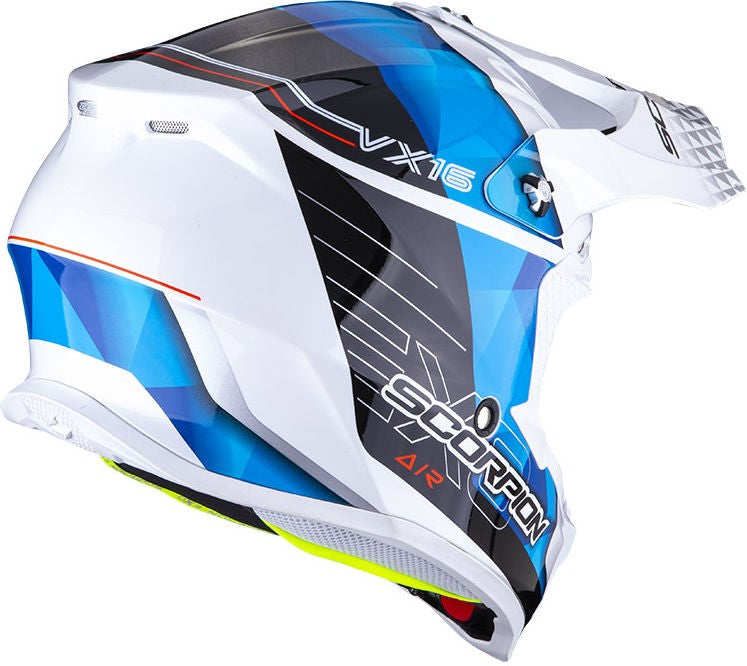 Scorpion Exo Offroad Helmet Vx-16 Air Gem White Blue | 46-201-74