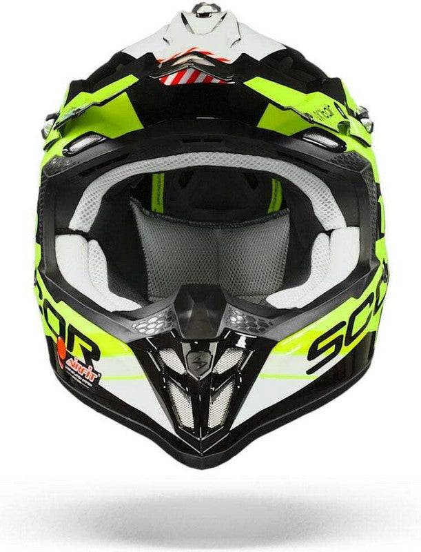 Scorpion Exo Offroad Helmet Vx-16 Air X Turn Black Yellow Fluo | 46-332-229