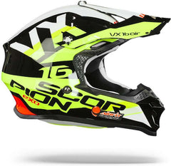 Scorpion Exo Offroad Helmet Vx-16 Air X Turn Black Yellow Fluo | 46-332-229