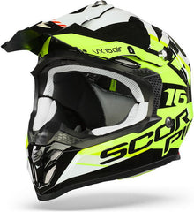 Scorpion Exo Offroad Helmet Vx-16 Air X Turn Black Yellow Fluo | 46-332-229