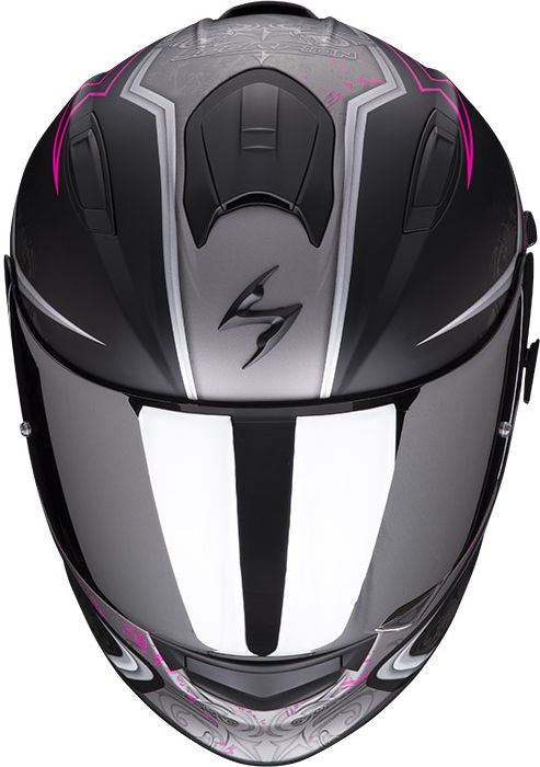 Scorpion Exo Full Face Helmet 491 Run Black Matt Pink | 48-101-179
