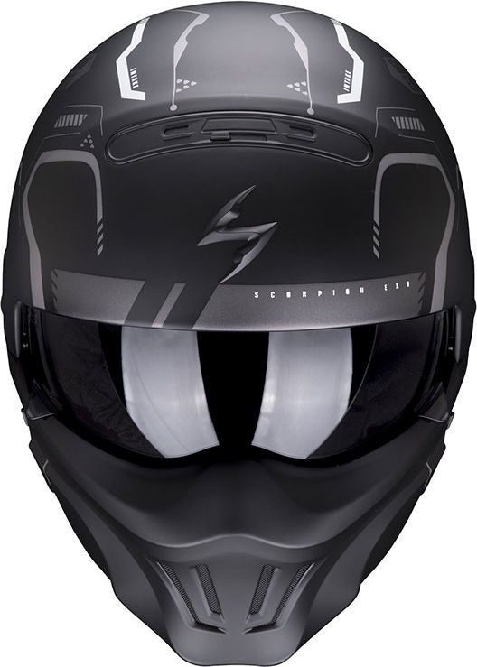 Scorpion Exo Modular Helmet Combat Evo Ram Black Silver | 85-337-159