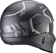 Scorpion Exo Modular Helmet Combat Evo Ram Black Silver | 85-337-159