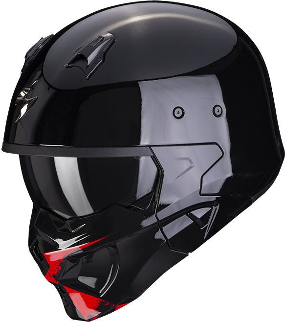 Scorpion Exo Modular Helmet Covert X Tanker Black Red | 86-371-24