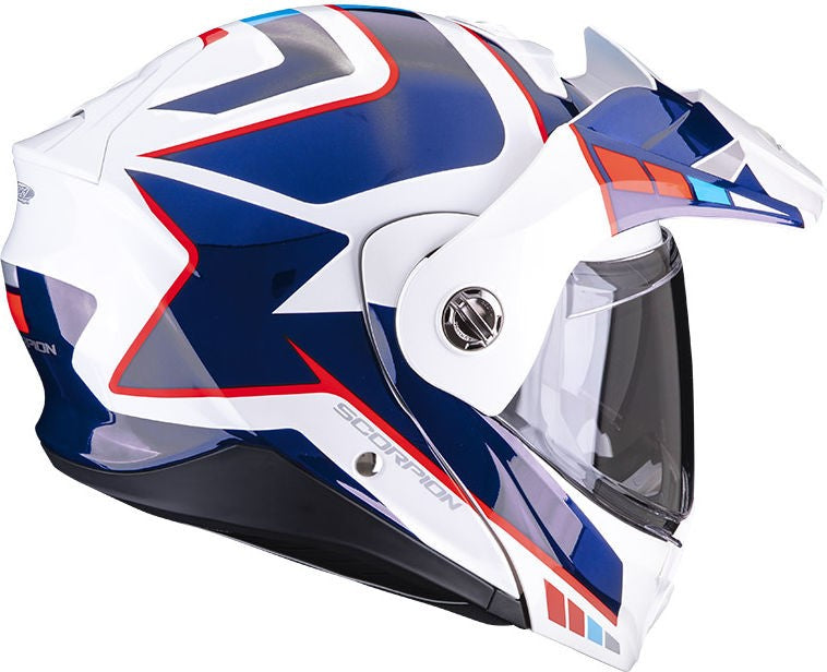 Scorpion Exo Modular Helmet Adx-2 Camino White Blue Red | 89-399-236
