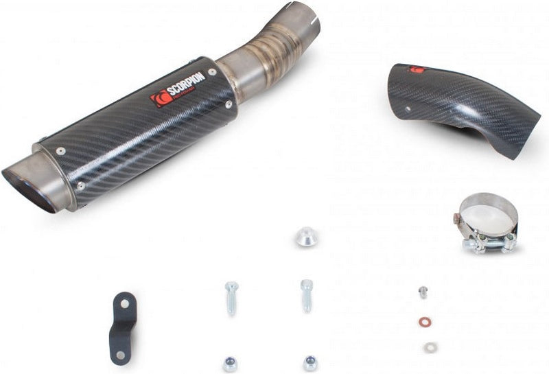Scorpion Mufflers RP1-GP Slip-on Carbon Fibre Sleeve. Important information this product is EC Approved without a db killer/baffle being fitted. | BM1000CEM
