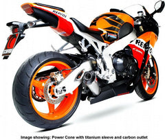 SCORPION MUFFLERS Power Cone Slip-on, Carbon Fibre Sleeve EC Approved | EHA95CEO