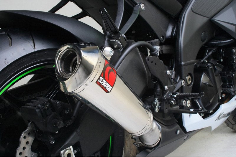 Scorpion Mufflers Power Cone Slip-on Polished Stainless Steel Sleeve | EKA80SEO