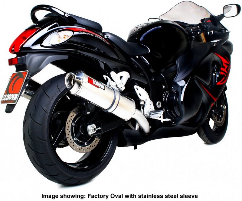 Scorpion Mufflers Factory Oval Slip-on (Pair) Carbon Fibre Sleeve | ESI100CEO