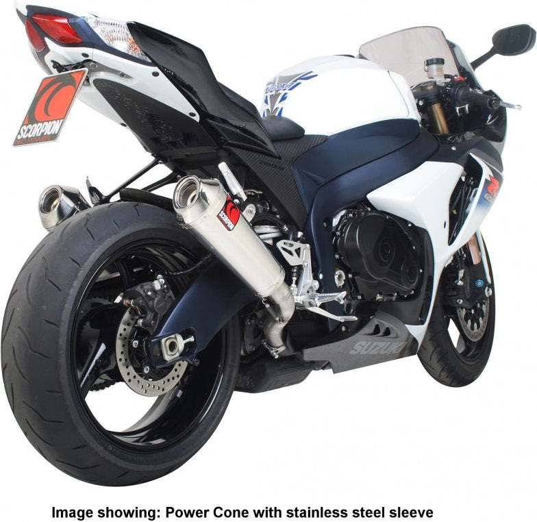 SCORPION MUFFLERS Power Cone Slip-on, Titanium Sleeve EC Approved | ESI106TEO