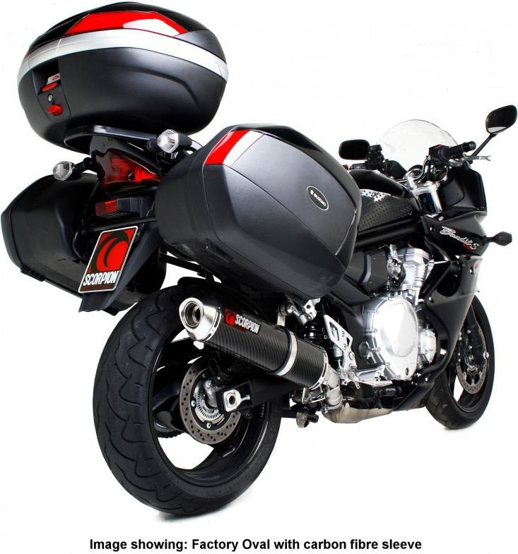 SCORPION MUFFLERS Factory Round Slip-on, Carbon Fibre Sleeve EC Approved | ESI108CEM