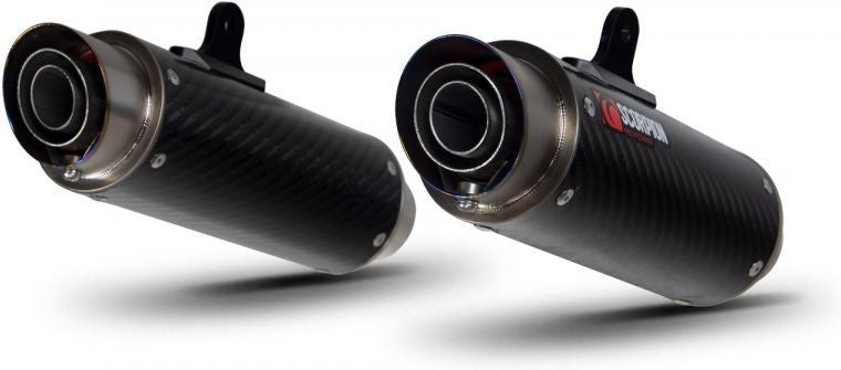 Scorpion Mufflers RP1-GP Slip-on (Pair) Carbon Fibre Sleeve (NON EU HOMOLOGATED) | KA1018CEM