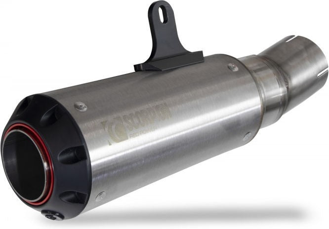 Scorpion Mufflers Red Power Slip-on, Brushed Stainless Steel Sleeve (NON EU HOMOLOGATED) | PBM80SEO
